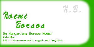 noemi borsos business card